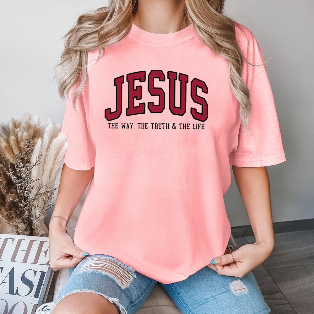 Camiseta para mujer con estampado de Jesús – Camiseta cristiana gráfica de corte holgado | Tallas grandes S–5XL