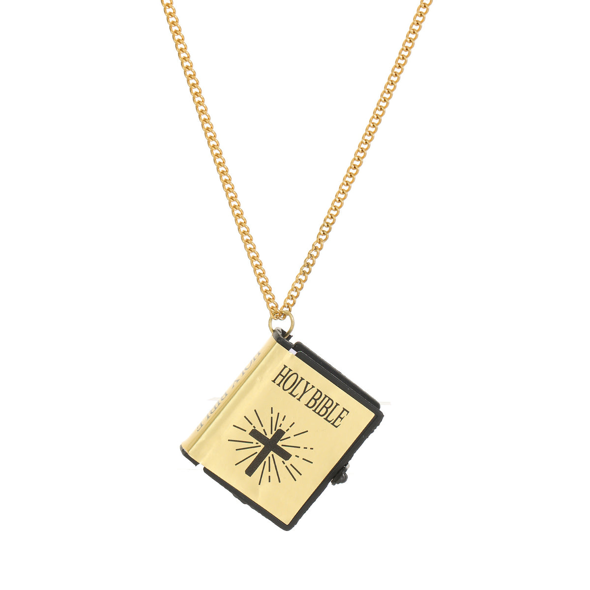 Halskette mit christlichem Kreuz- und Bibelvers-Anhänger – Unisex
