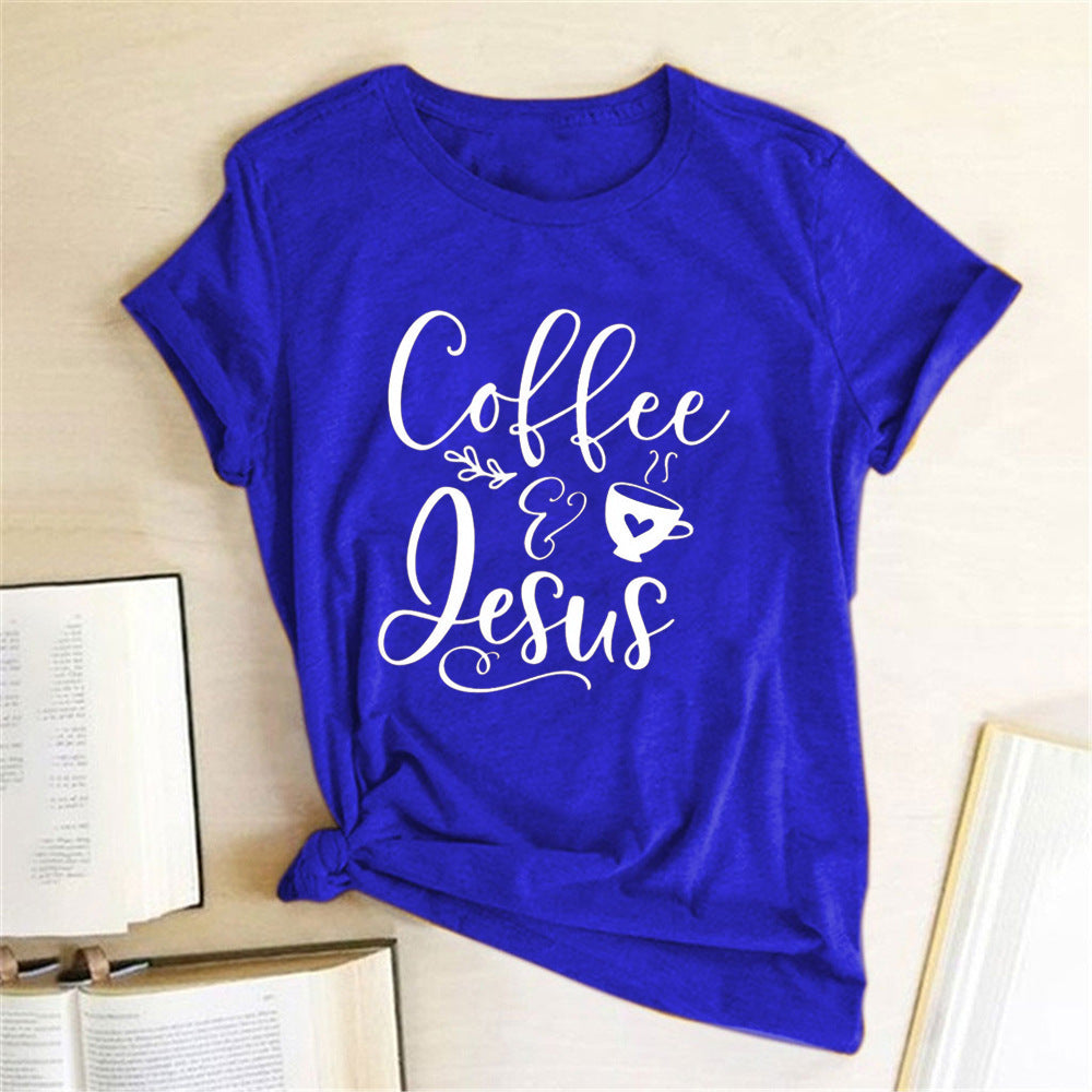 Kaffee und Jesus Amen T-Shirt – Lustiges christliches Grafik-T-Shirt für Männer & Frauen
