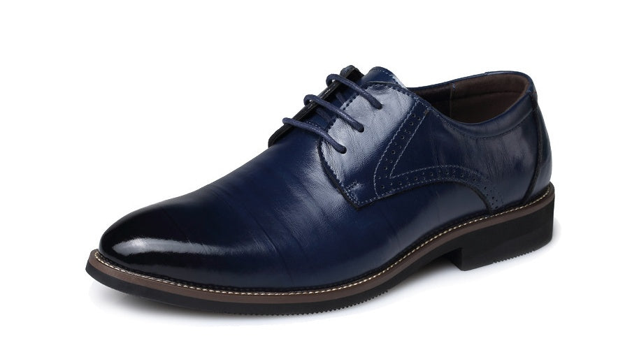 Zapatos de vestir y de negocios de cuero para hombre de horma ancha