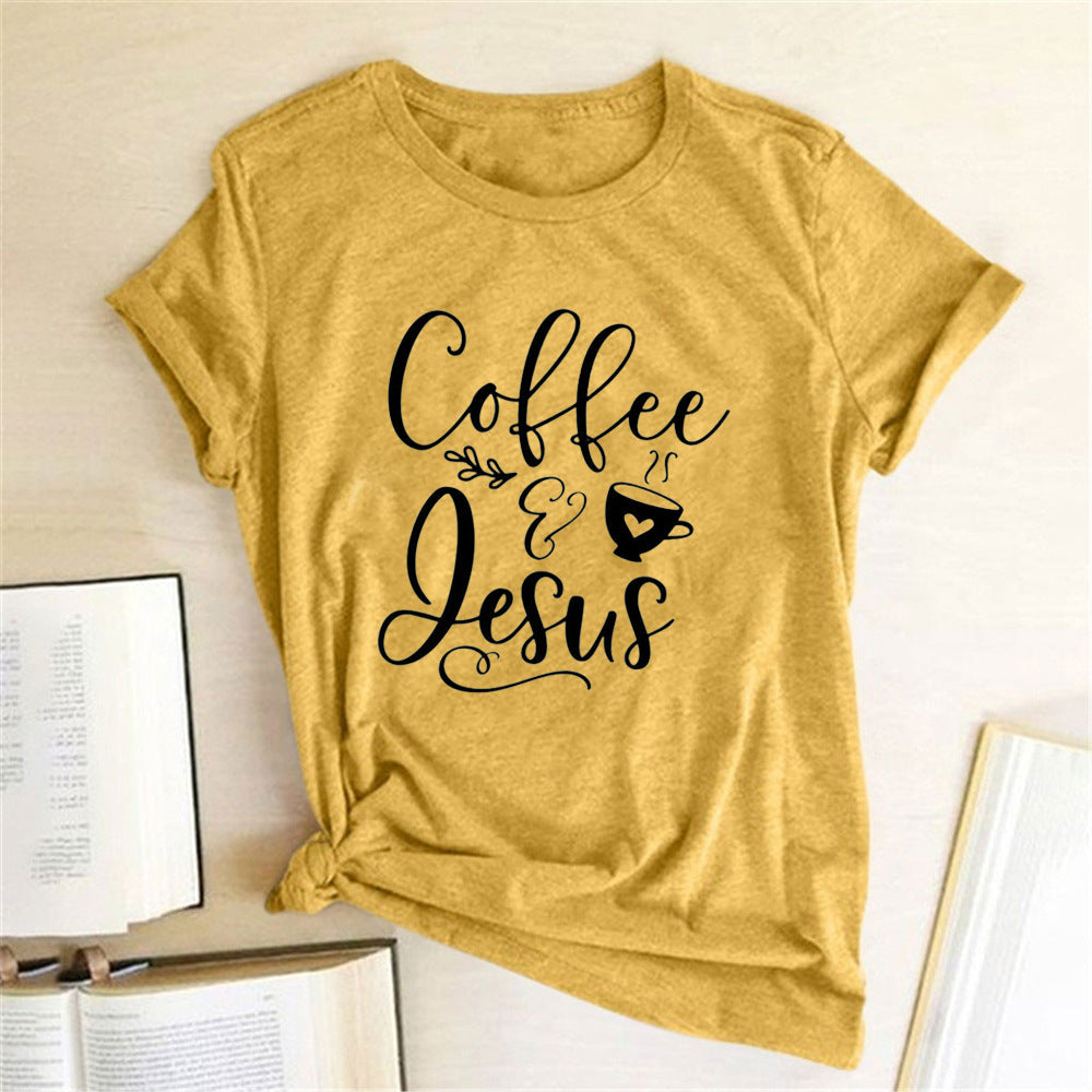 Kaffee und Jesus Amen T-Shirt – Lustiges christliches Grafik-T-Shirt für Männer & Frauen