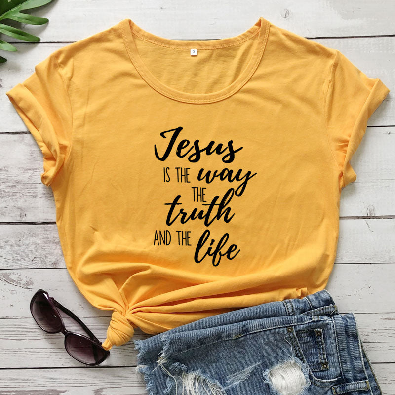 Jesus ist der Weg, die Wahrheit und das Leben T-Shirt – Christliches Bibelvers-Shirt | Johannes 14,6