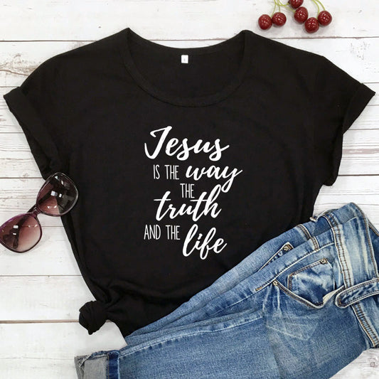 Jesus ist der Weg, die Wahrheit und das Leben T-Shirt – Christliches Bibelvers-Shirt | Johannes 14,6