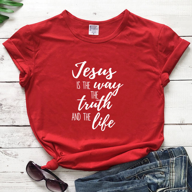 Jesus ist der Weg, die Wahrheit und das Leben T-Shirt – Christliches Bibelvers-Shirt | Johannes 14,6