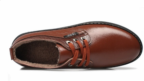 Zapatos casuales de vestir para hombre con puntera redonda estilo británico