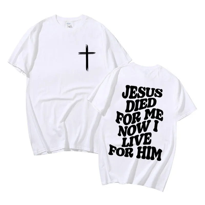 Christliches Herren-T-Shirt mit Grafik – Jesus- & Bibelvers-Print