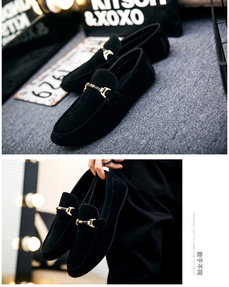 Mocasines de lona para hombre estilo coreano – Zapatos casuales a rayas