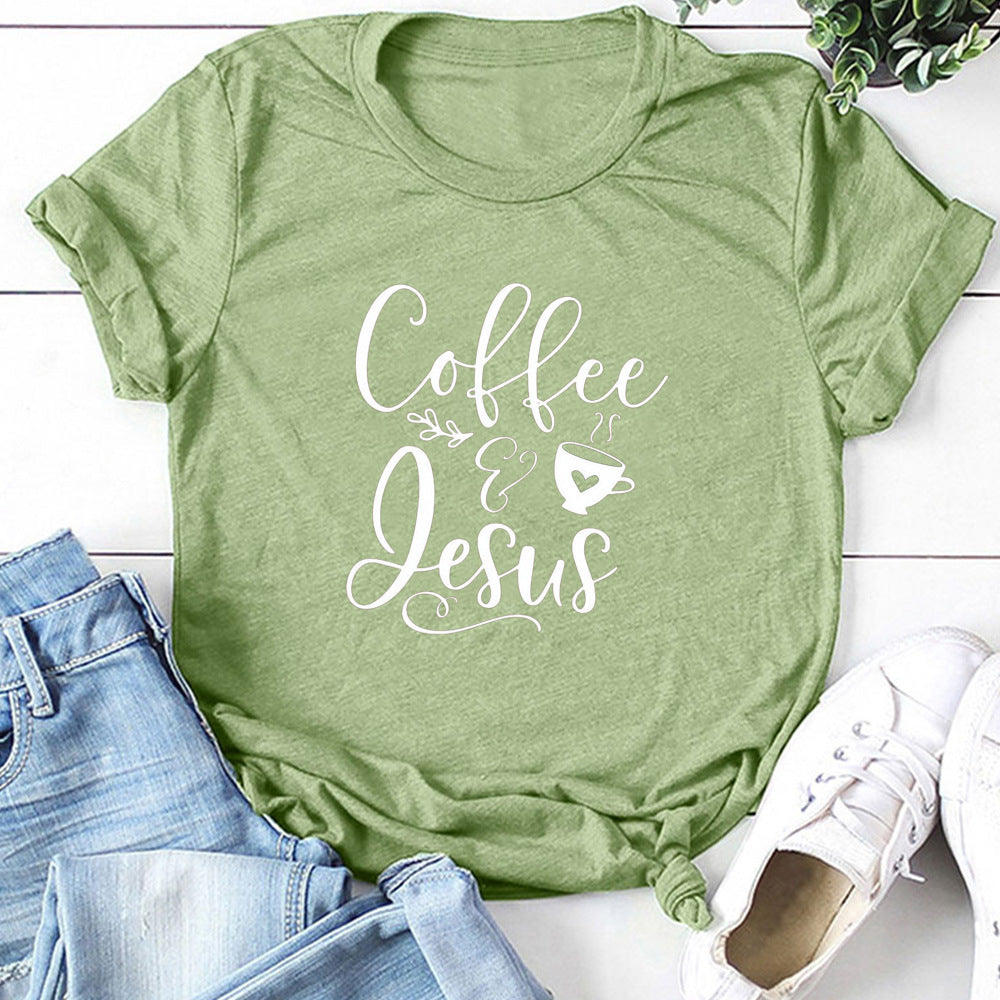 Kaffee und Jesus Amen T-Shirt – Lustiges christliches Grafik-T-Shirt für Männer & Frauen