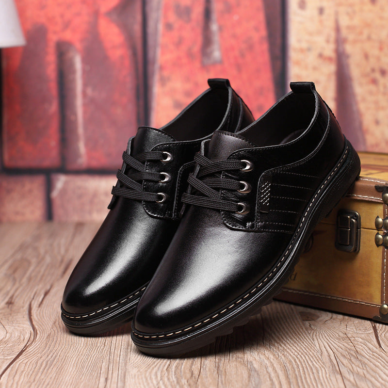 Zapatos casuales de vestir para hombre con puntera redonda estilo británico