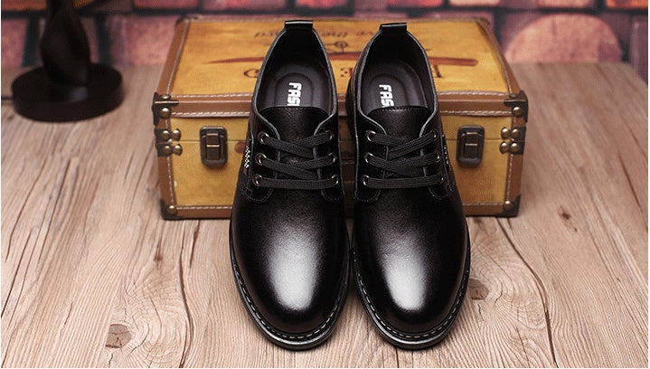 Zapatos casuales de vestir para hombre con puntera redonda estilo británico