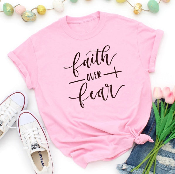 Christliches T-Shirt „Glaube statt Angst“ – Religiöse Kleidung für Damen und Herren | Glaubens-T-Shirt