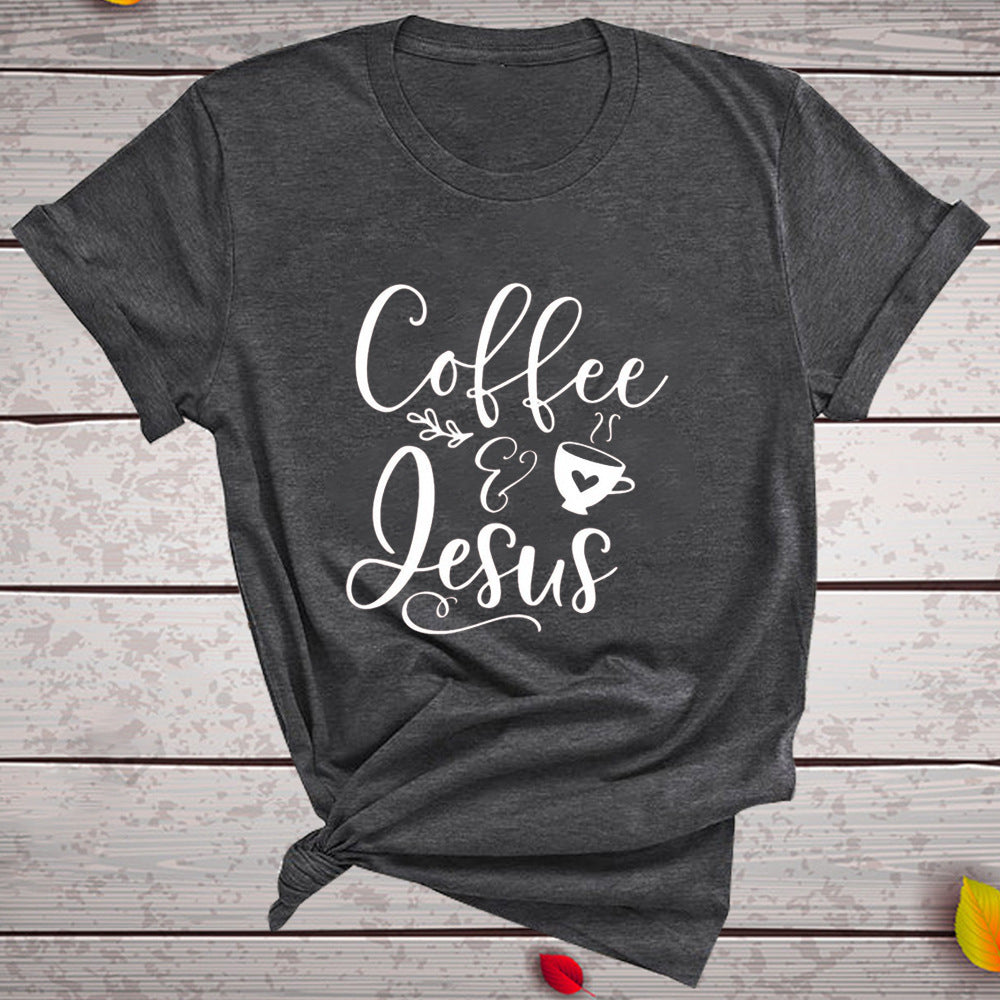 Kaffee und Jesus Amen T-Shirt – Lustiges christliches Grafik-T-Shirt für Männer & Frauen