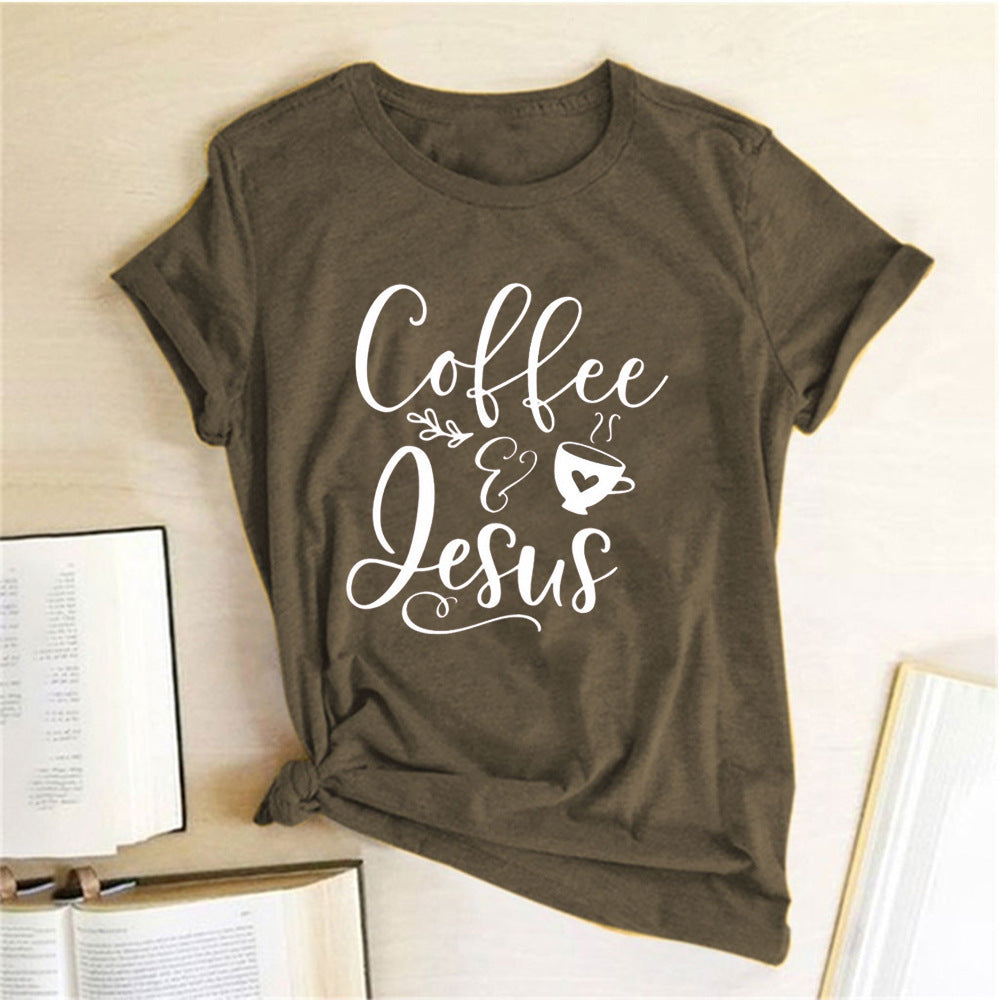Kaffee und Jesus Amen T-Shirt – Lustiges christliches Grafik-T-Shirt für Männer & Frauen