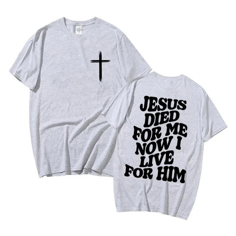 Christliches Herren-T-Shirt mit Grafik – Jesus- & Bibelvers-Print