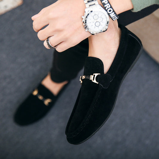 Herren-Canvas-Loafer im koreanischen Stil – Gestreifte Freizeitschuhe