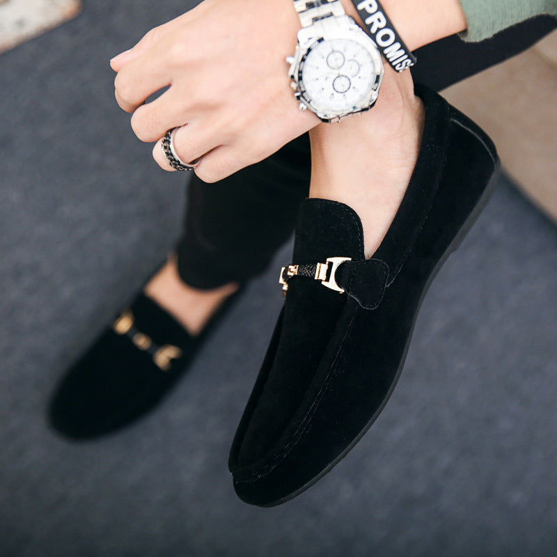 Mocasines de lona para hombre estilo coreano – Zapatos casuales a rayas
