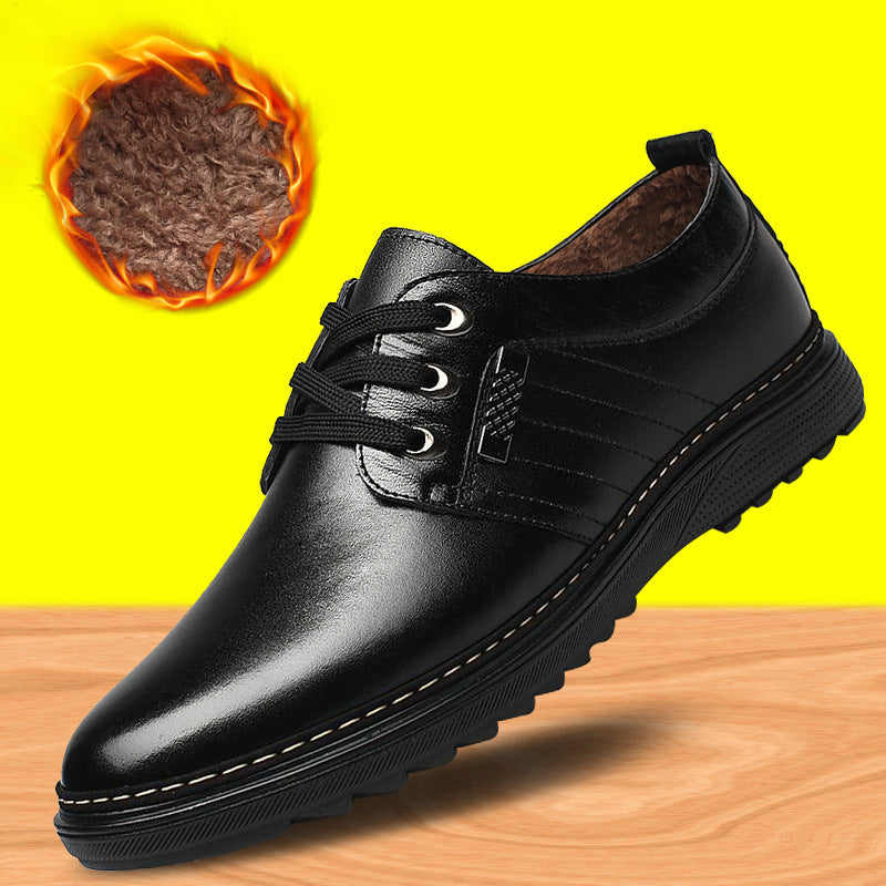 Zapatos casuales de vestir para hombre con puntera redonda estilo británico