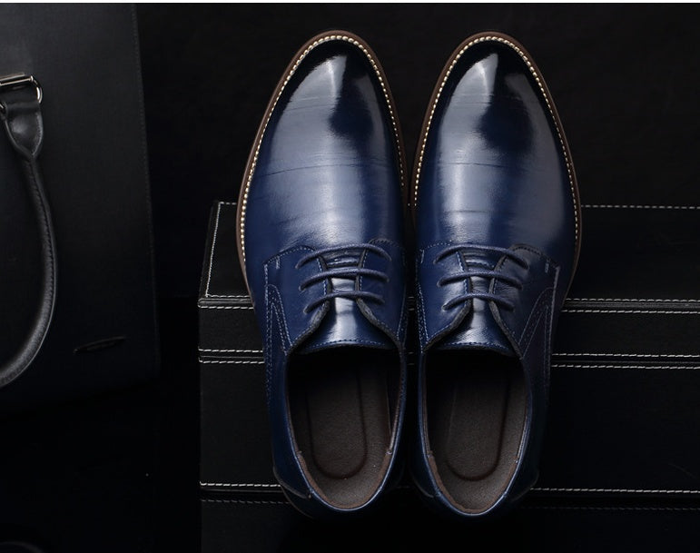 Zapatos de vestir y de negocios de cuero para hombre de horma ancha