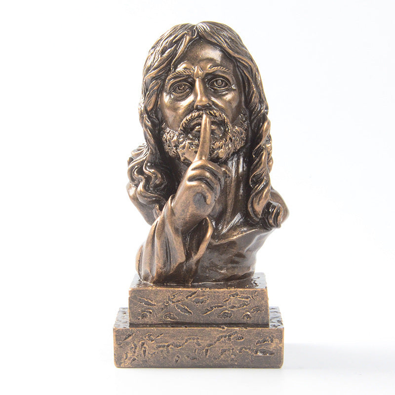 Jesus-Kunstharzfigur – christliche Heimdekoration & Glaubensornament