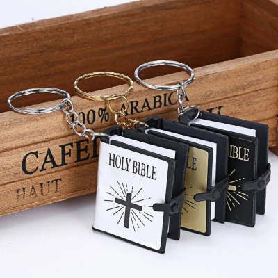 Halskette mit christlichem Kreuz- und Bibelvers-Anhänger – Unisex