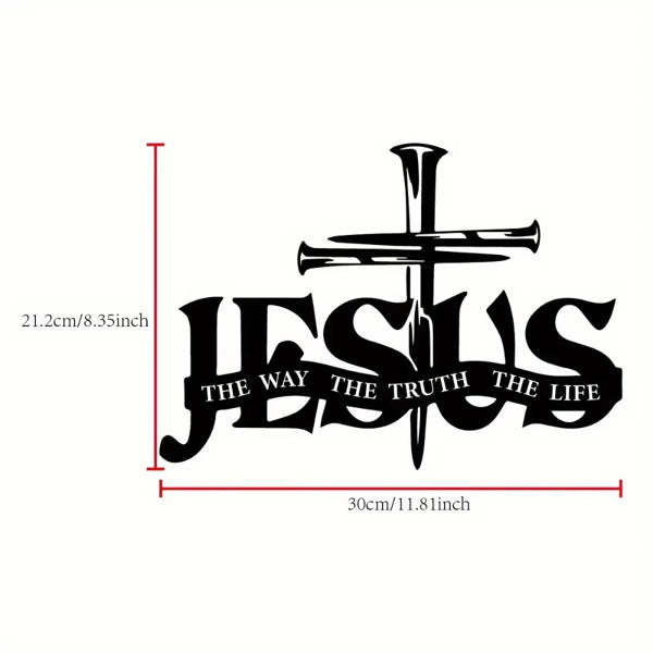 Aluminum Jesus Cross Scripture Wall Art Christian Home Decor