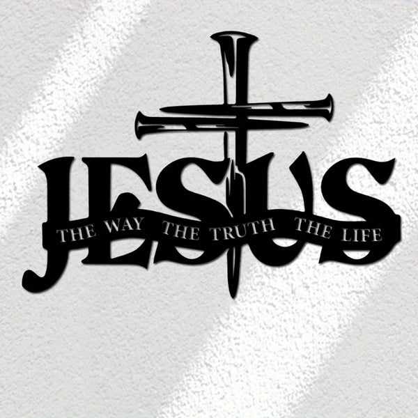 Aluminum Jesus Cross Scripture Wall Art Christian Home Decor