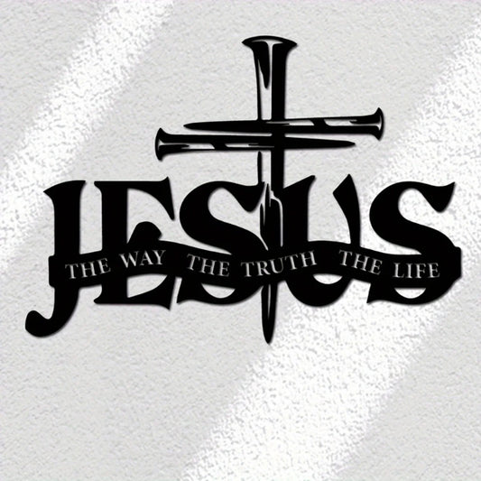 Aluminum Jesus Cross Scripture Wall Art Christian Home Decor