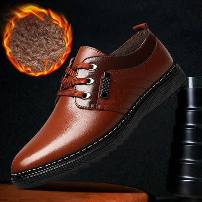 Zapatos casuales de vestir para hombre con puntera redonda estilo británico
