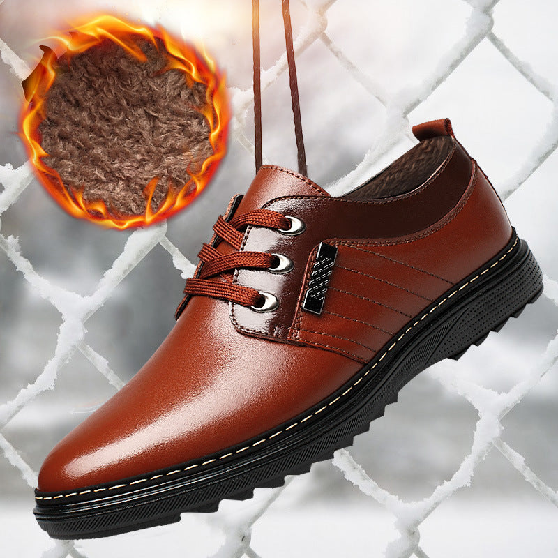 Zapatos casuales de vestir para hombre con puntera redonda estilo británico