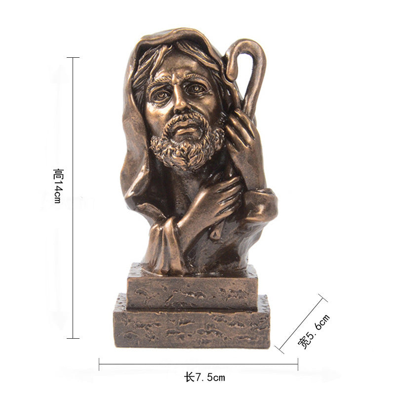 Jesus-Kunstharzfigur – christliche Heimdekoration & Glaubensornament