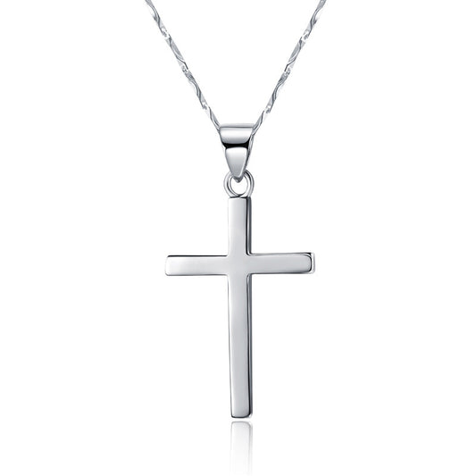 925 Sterling Silver Cross Pendant - Couple's Necklace