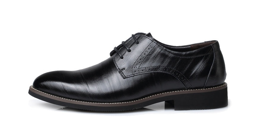 Zapatos de vestir y de negocios de cuero para hombre de horma ancha
