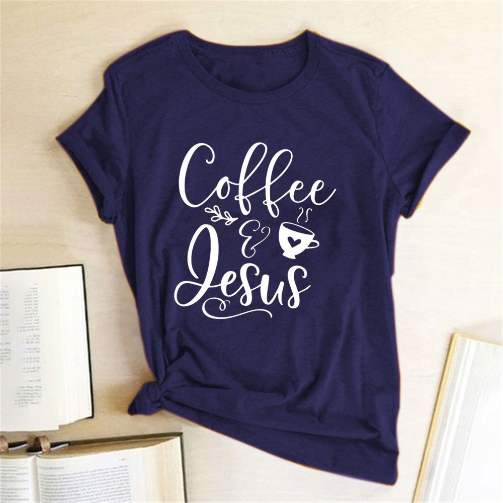 Kaffee und Jesus Amen T-Shirt – Lustiges christliches Grafik-T-Shirt für Männer & Frauen
