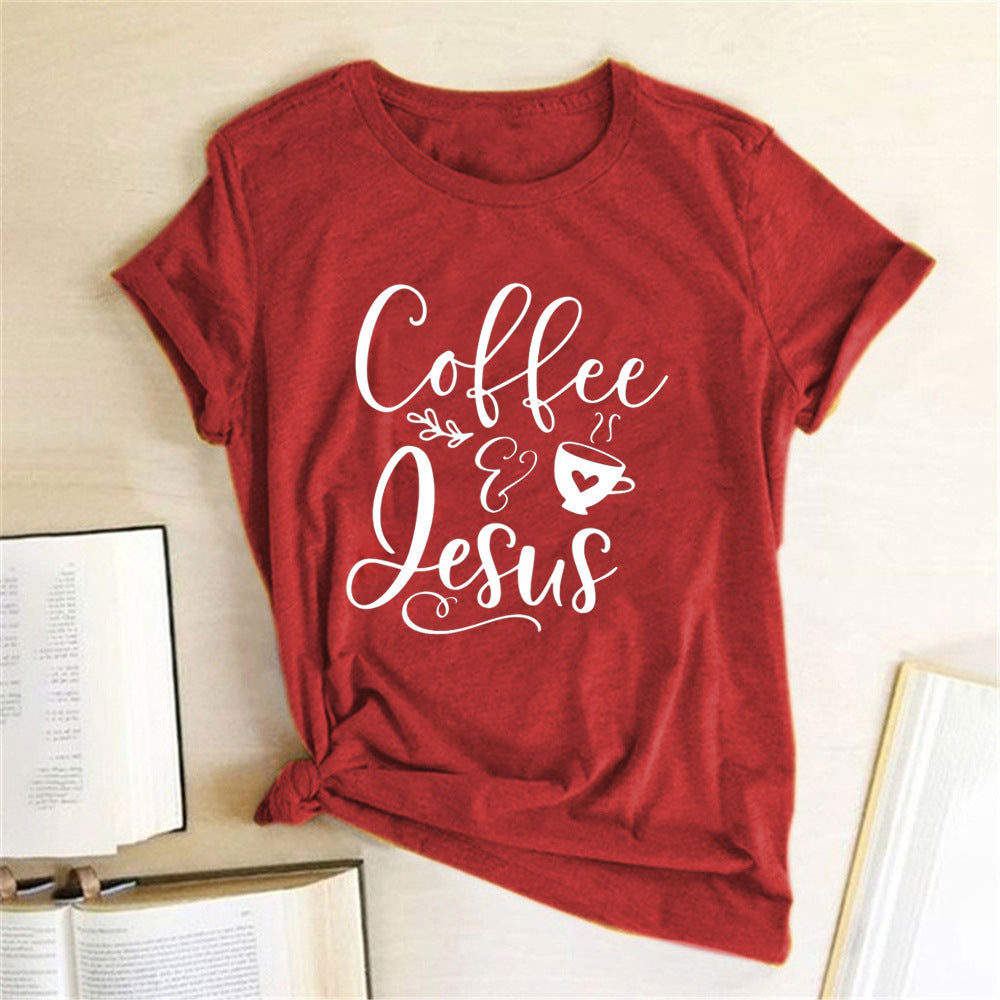 Kaffee und Jesus Amen T-Shirt – Lustiges christliches Grafik-T-Shirt für Männer & Frauen