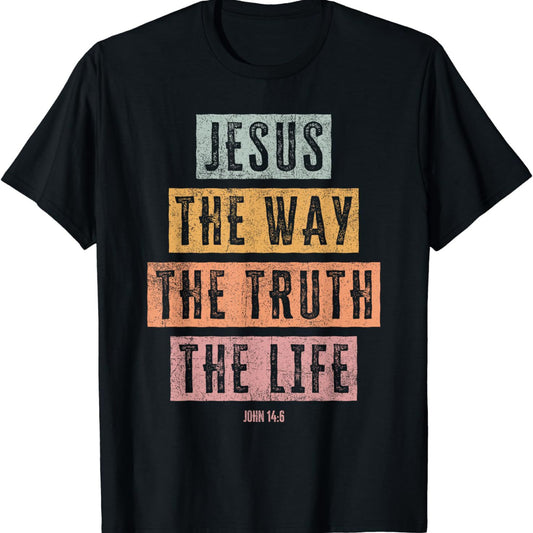 „Der Weg, die Wahrheit“ – christliches T-Shirt, Unisex-Glaubensshirt für Frauen, Männer und Kinder
