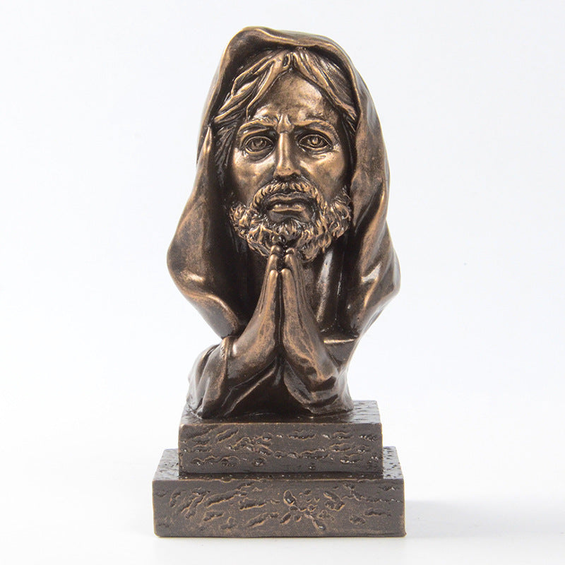 Jesus-Kunstharzfigur – christliche Heimdekoration & Glaubensornament